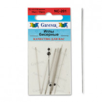 " Gamma" Иглы бисерные сталь NC- 201 d 0. 5 мм 10 шт d 0. 5 мм