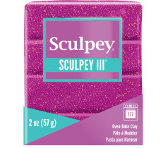 " Sculpey" III полимерная глина S302 57 г 562 лиловый с блестками