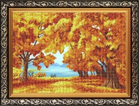 Рисунок на ткани для вышивки бисером  К-3129 Золотистая осень