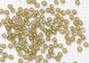 Бисер Япония круглый 11/0 10г 0246 чёрный алмаз/жёлтый глянцевый, окрашенный изнутри