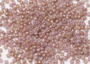 Бисер Япония круглый 11/0 10г 1201 бежевый/розовый, мраморный непрозрачный